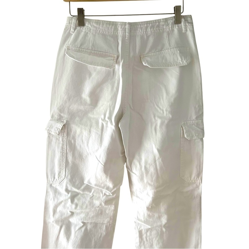 Zara Straight Leg Cotton Cargo Pants - Picture 5 of 13